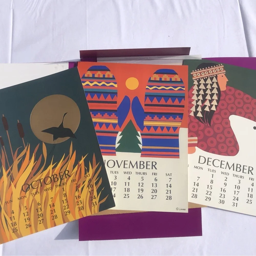 LINNEA POSTER CALENDAR for year 1992 - Can Be Reused 2048 Complete Leap Year